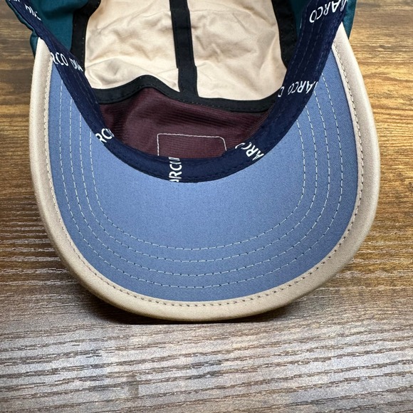 Marco Diaz Italy Rock2 Studio 5 Panel Colorblock Camper Hat Tan Pink Teal Blue - Picture 5 of 8